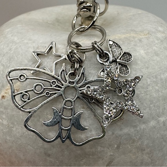 3/$20 Celestial Butterfly Star Charm Keychain - Picture 3 of 9